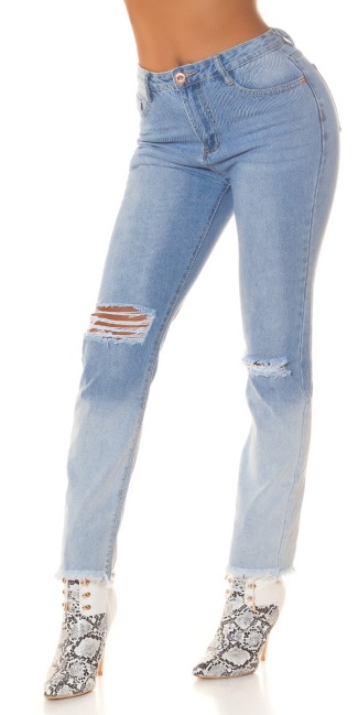 Hoge taille mom jeans blauw